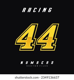 Racing Number Vector Design Template