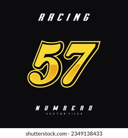 Racing Number Vector Design Template
