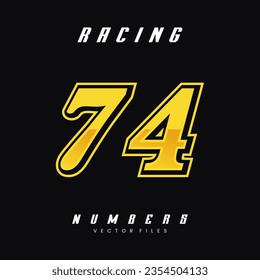Racing Number Vector Design Template