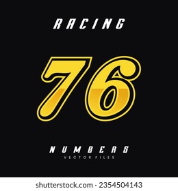 Racing Number Vector Design Template