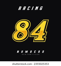 Racing Number Vector Design Template