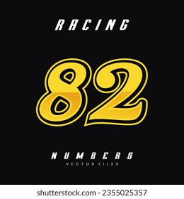 Racing Number Vector Design Template