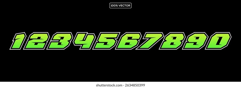 Plantilla de diseño de Vector de número de carreras