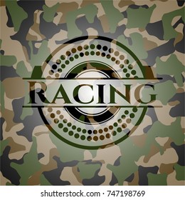 Racing on camouflaged pattern