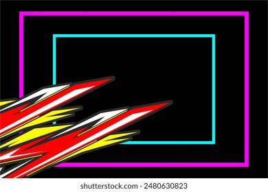 racing pattern background vector design with unique patterns and bright colors
