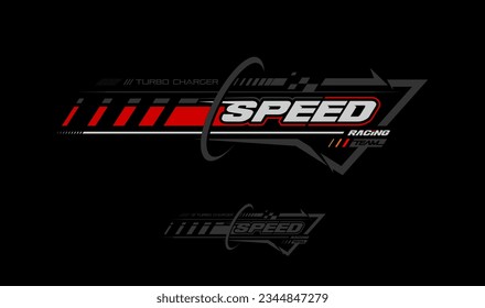 racing performance trendy fashionable vector t-shirt and apparel design, typography, print, poster. Global swatches. 