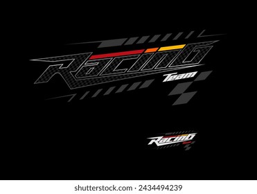 racing performance trendy fashionable vector t-shirt and apparel design, typography, print, poster. Global swatches. 