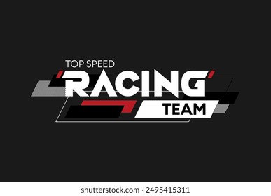 racing performance trendy fashionable vector t-shirt and apparel design, typography, print, poster. Global swatches.