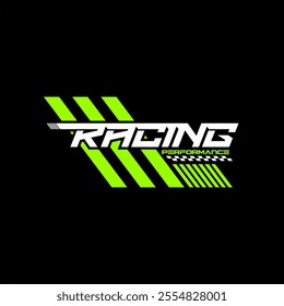 racing performance trendy fashionable vector t-shirt and apparel design, typography, print, poster. Global swatches.