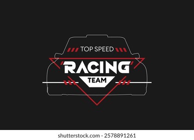 racing performance trendy fashionable vector t-shirt and apparel design, typography, print, poster. Global swatches.