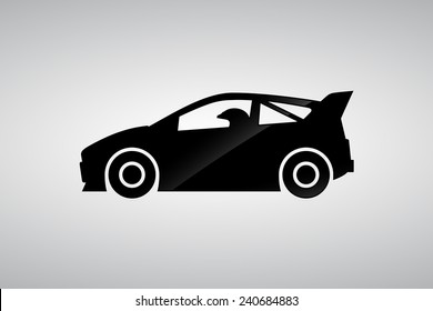 racing pictogram, rally car