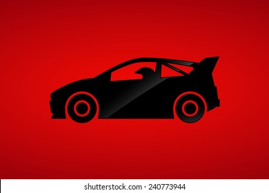 racing pictogram, rally car