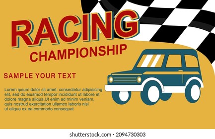 Cartel de la carrera vector creativo, afiche de la pancarta