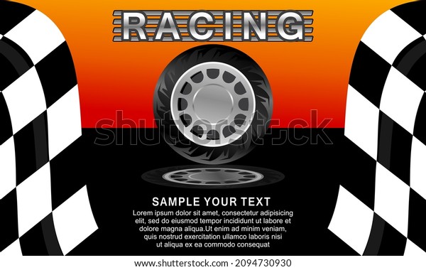 Racing poster\
creative vector, banner\
poster