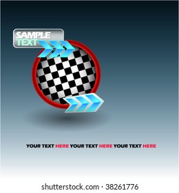 Racing poster on white