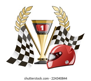 Racing prize vector illustration.  Simple gradients only, no gradient mesh.