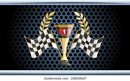 Racing prize vector illustration.  Simple gradients only, no gradient mesh.