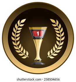 Racing prize vector illustration.  Simple gradients only, no gradient mesh.