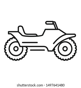 Racing Quad Bike Icon Outline Racing Stock Vector (Royalty Free) 1497641480