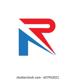 Racing R letter logo template