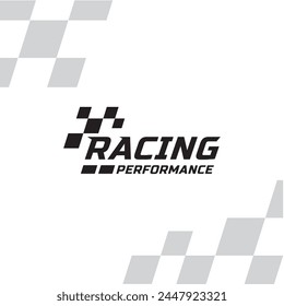 Racing Race Fast Fastest Flag Logo