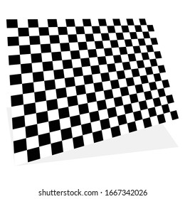 Racing, race flag element isolated on white with shadow