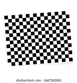 Racing, race flag element isolated on white with shadow