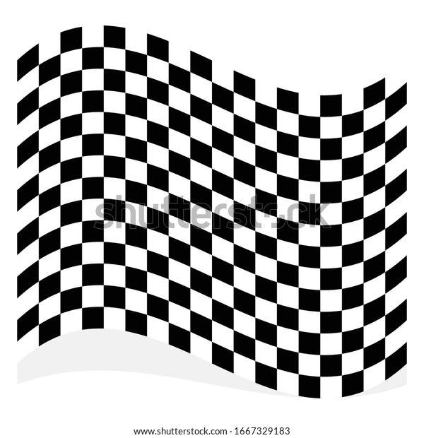 Racing,\
race flag element isolated on white with\
shadow