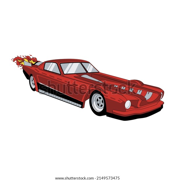 racing red car illustration\
vector