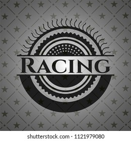 Racing retro style black emblem