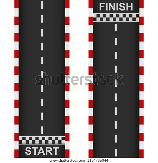 Racing road start and\
finish