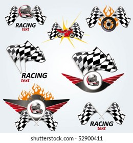 racing set - vector signs