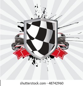 racing sign on the ray background