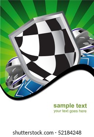 racing sign on the ray background