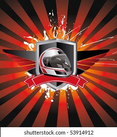 racing sign on the ray background