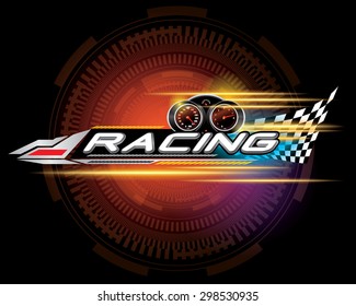 RACING SIGN VECTOR