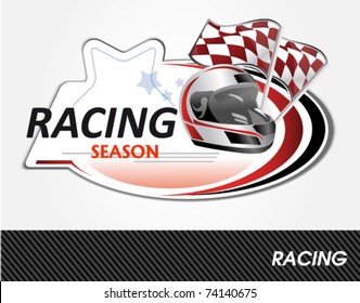 racing sign - vector illustration