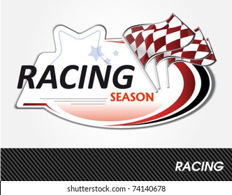 racing sign - vector illustration