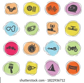 Racing simply symbols for web and user interface
