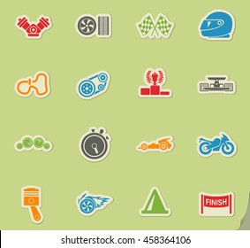 Racing simply symbols for web and user interface