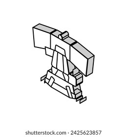 Rennsimulator Cockpit isometrische Ikone Vektor. Rennsimulator Cockpit Zeichen. isolierte Symbol Illustration