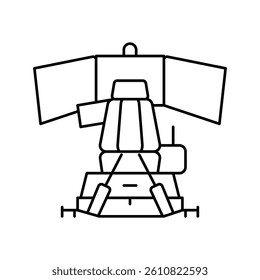 racing simulator cockpit line icon vector. racing simulator cockpit sign. isolated contour symbol black illustration