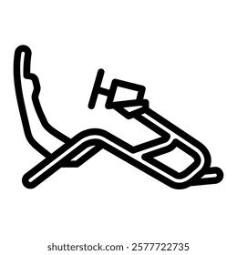 racing simulator icon in outline style on white background