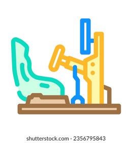 racing simulator vehicle color icon vector. racing simulator vehicle sign. isolated symbol illustration
