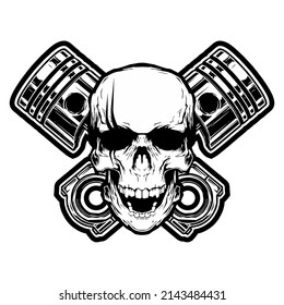 Racing Skull Vector Illustration Great Racing Stock Vector (Royalty ...