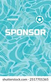 Racing soccer jersey ready for print pattern 
