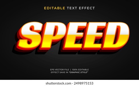 Racing Speed 3d editable text effect sport style