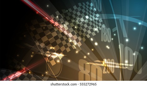 Racing speed background, vector abstraction in car track motion