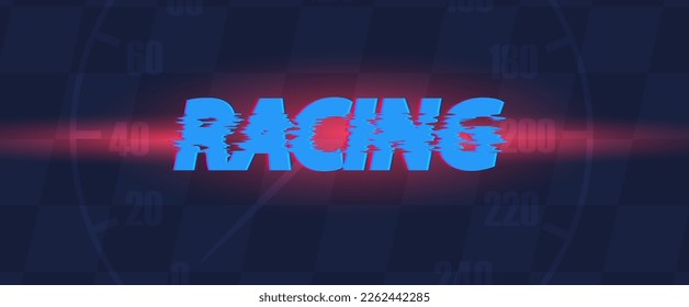 Fondo de velocidad de carrera, abstracción de ilustración vectorial en pista de automóvil