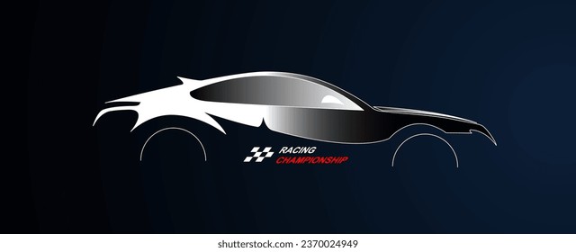 Fondo de velocidad de carrera, abstracción de ilustración vectorial en pista de automóvil